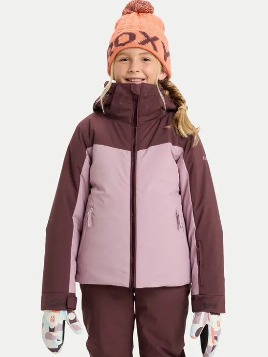 Roxy Kurtka snowboardowa Free Jet Block ERGTJ03197 Różowy Slim Fit
