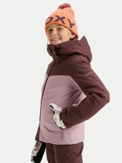 Roxy Kurtka snowboardowa Free Jet Block ERGTJ03197 Różowy Slim Fit