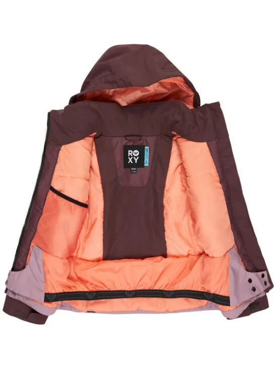 Roxy Kurtka snowboardowa Free Jet Block ERGTJ03197 Różowy Slim Fit