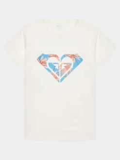 Roxy T-Shirt Day And Night ERGZT03954 Biały Regular Fit