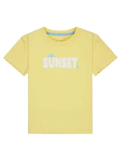 Roxy T-Shirt Orchid Art ERGZT04142 Żółty Regular Fit