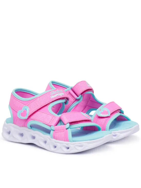 Skechers Sandały Heart Lights Sandals 303114L/PKTQ Różowy