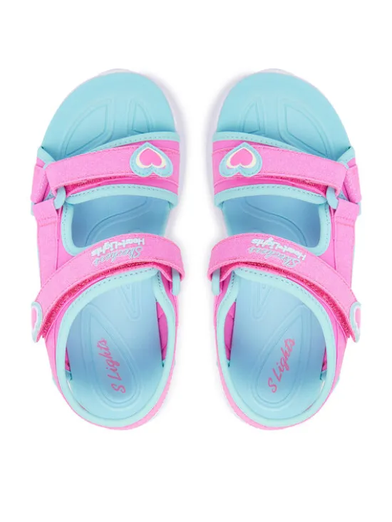 Skechers Sandały Heart Lights Sandals 303114L/PKTQ Różowy