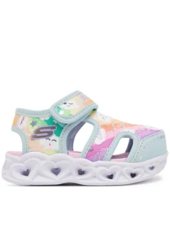 Skechers Sandały Heart Lights Sandals-Cutie Clouds 302977N/TQMT Turkusowy
