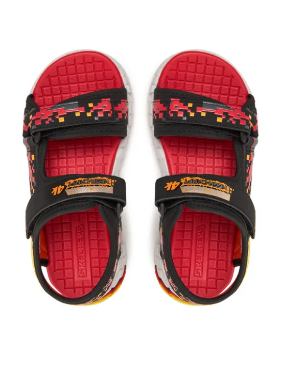 Skechers Sandały Mega-Splash 4K- 402161L/BKRD Czarny