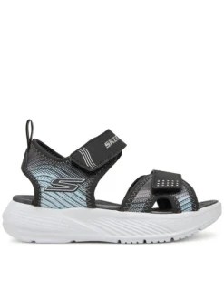 Skechers Sandały Microspec-Splash- 407034L/BKSL Czarny