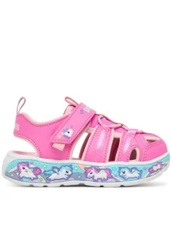 Skechers Sandały Play Scene Splash - Cute Crew 303162N/PKLP Różowy