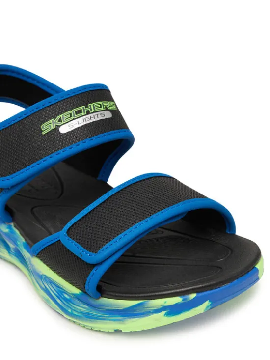 Skechers Sandały S-Lights: Sola Glow Sandal - Fusion Brights 407032L/BKBL Czarny
