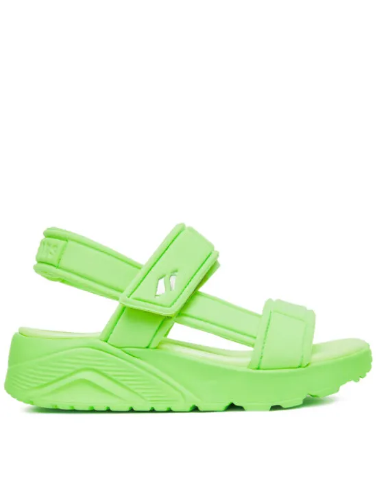 Skechers Sandały Uno Lite Sandal-Sunny Stand 310372L/LIME Zielony
