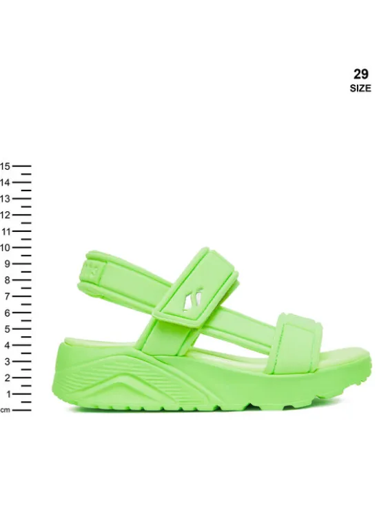 Skechers Sandały Uno Lite Sandal-Sunny Stand 310372L/LIME Zielony