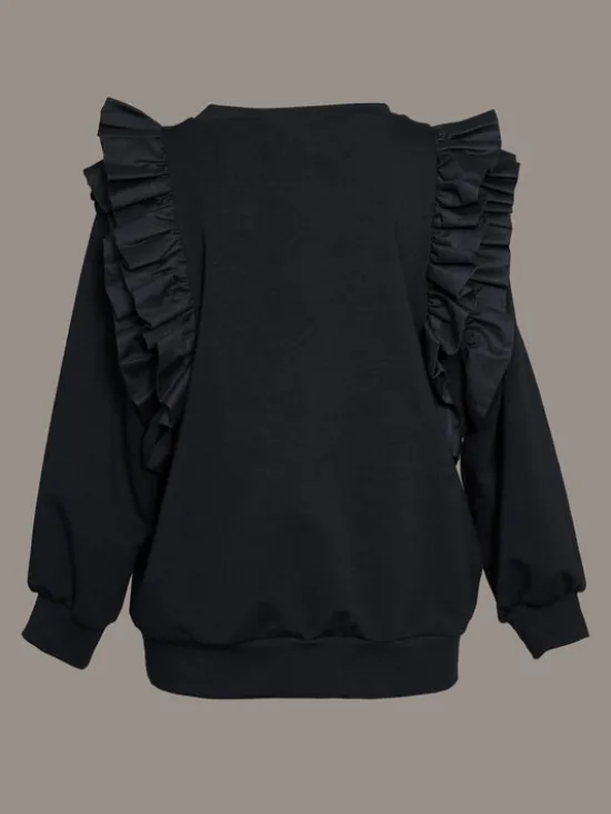 SLY Bluza 4S-117A Czarny Comfortable Fit