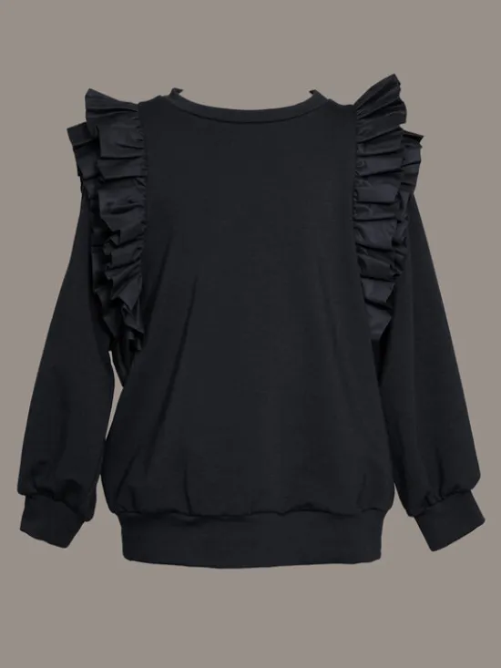 SLY Bluza 4S-117A Czarny Comfortable Fit