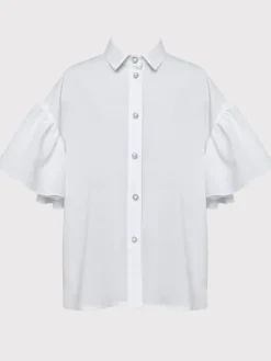 SLY Bluzka 3S-112 Biały Classic Fit