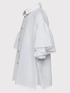 SLY Bluzka 3S-112 Biały Classic Fit