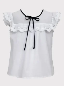 SLY Bluzka 3S-105 Biały Classic Fit