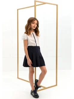 SLY Bluzka 3S-123 Biały Classic Fit