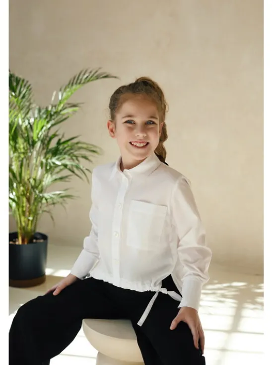 SLY Bluzka 5S-102 Biały Comfortable Fit