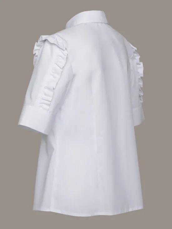 SLY Bluzka 4S-104 Biały Comfortable Fit