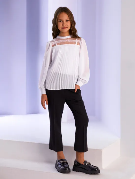 SLY Bluzka 4S-106 Biały Comfortable Fit
