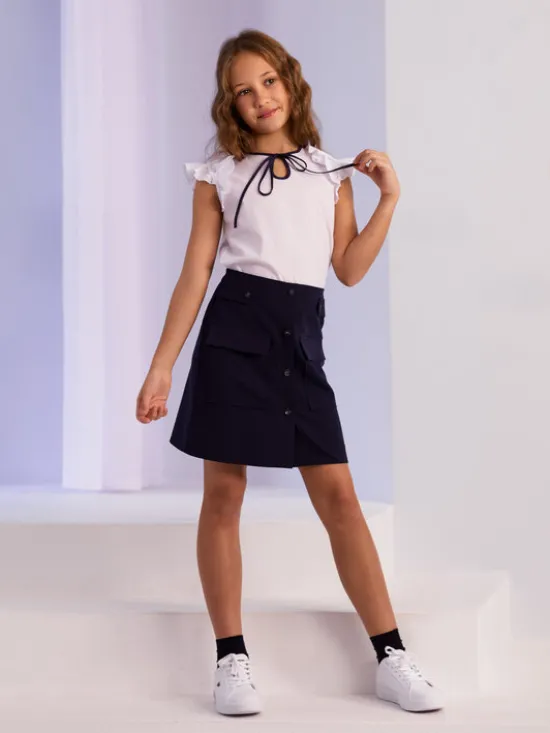 SLY Bluzka 4S-105 Biały Comfortable Fit