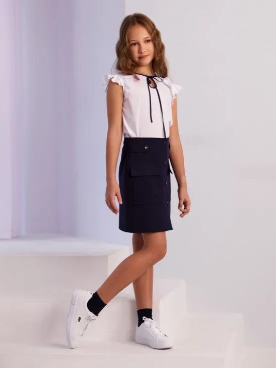 SLY Bluzka 4S-105 Biały Comfortable Fit