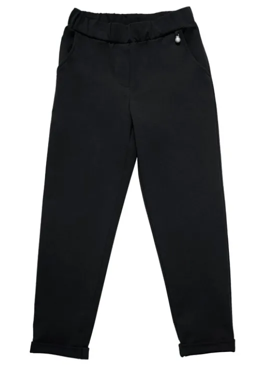 SLY Spodnie dresowe 3S-405A Czarny Comfortable Fit