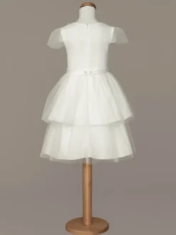 SLY Sukienka elegancka 4SM-17 Écru Comfortable Fit
