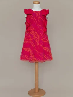 SLY Sukienka elegancka 4W-05A Różowy Comfortable Fit