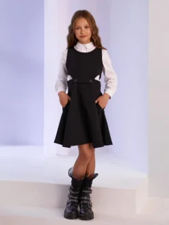 SLY Sukienka 4S-203A Czarny Comfortable Fit