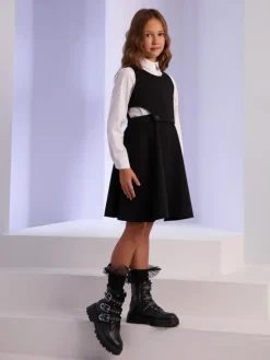 SLY Sukienka 4S-203B Granatowy Comfortable Fit