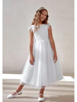 SLY Sukienka 5SM-07A Biały Comfortable Fit