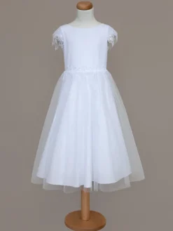 SLY Sukienka 5SM-07A Biały Comfortable Fit