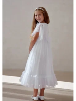 SLY Sukienka 5SM-12A Biały Comfortable Fit