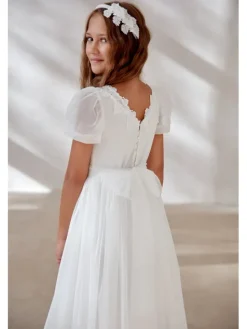 SLY Sukienka 5SM-08A Biały Comfortable Fit