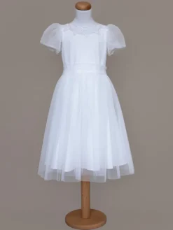 SLY Sukienka 5SM-08A Biały Comfortable Fit