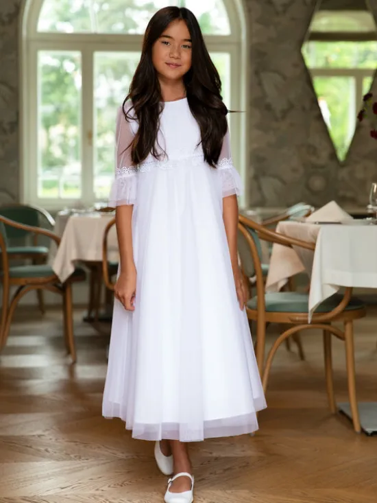 SLY Sukienka 4SM-02A Biały Comfortable Fit