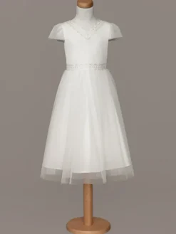 SLY Sukienka 4SM-06B Écru Comfortable Fit