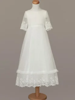 SLY Sukienka 4SM-20B Écru Comfortable Fit