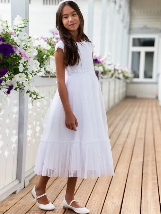 SLY Sukienka 4SM-09B Écru Comfortable Fit