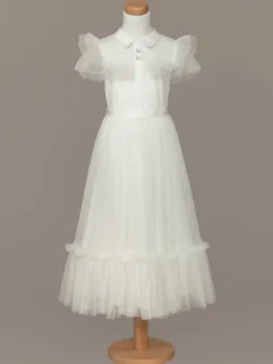 SLY Sukienka 4SM-18 Écru Comfortable Fit