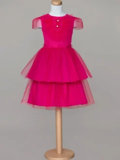 SLY Sukienka 3W-04A Różowy Classic Fit