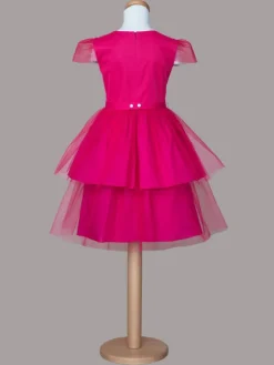 SLY Sukienka 3W-04A Różowy Classic Fit