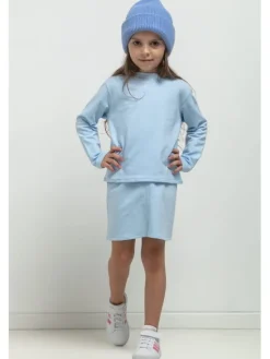 Tessita Bluza MMD41 Błękitny Basic Fit