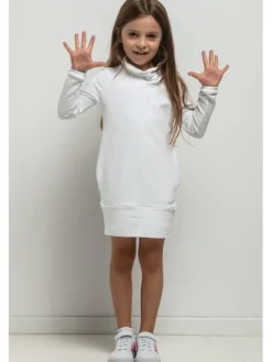 Tessita Sukienka codzienna SUKIENKA MMD37_1_122 Biały Regular Fit