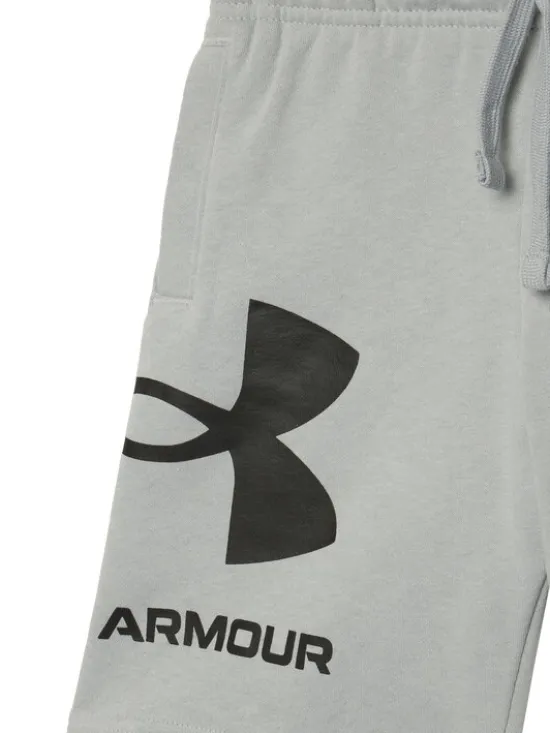 Under Armour Szorty sportowe UA RIVAL FLEECE LOGO SHORTS 1359065 Szary Regular Fit