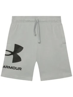Under Armour Szorty sportowe UA RIVAL FLEECE LOGO SHORTS 1359065 Szary Regular Fit