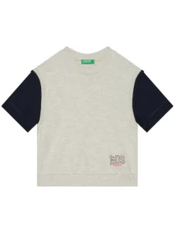 United Colors Of Benetton Bluza 3BC1G10IN Szary Regular Fit