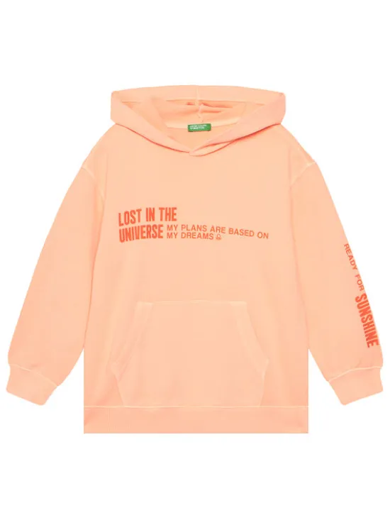 United Colors Of Benetton Bluza 3WITC204G Pomarańczowy Relaxed Fit