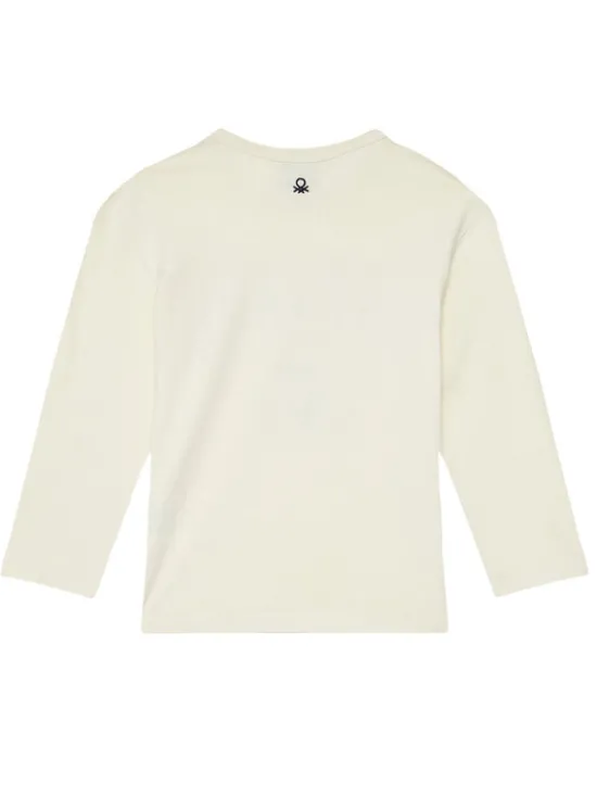 United Colors Of Benetton Bluzka 3IVWC10PW Beżowy Regular Fit