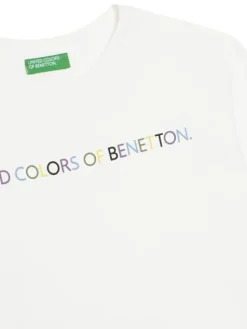 United Colors Of Benetton Bluzka 3I1XC10Q3 Biały Regular Fit